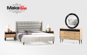 مشخصات قیمت و خرید سرویس خواب چوبی شیک | ولیدی تخت خواب ماکا چوب
